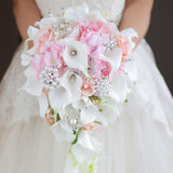 butterfly bridal bouquet white pink wedding