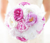 White Pink Peony Wedding Bouquets
