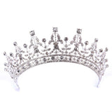 Silver Hair Jewelry Pearl Crystal Tiaras And Crowns For Bride Wedding