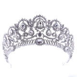 Silver Hair Jewelry Pearl Crystal Tiaras And Crowns For Bride Wedding