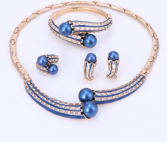Gold Color Jewelry Sets Women Wedding Accessories