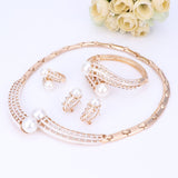 Gold Color Jewelry Sets Women Wedding Accessories