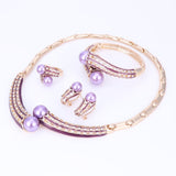 Gold Color Jewelry Sets Women Wedding Accessories