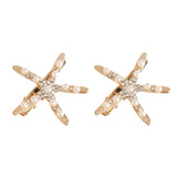 2 Pcs Pearl Starfish Hairgrips And Clips Rhinestone Cheap Bridal Hair Combs