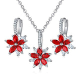 Silver color Flower Wedding Jewelry Set Gifts