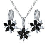 Silver color Flower Wedding Jewelry Set Gifts