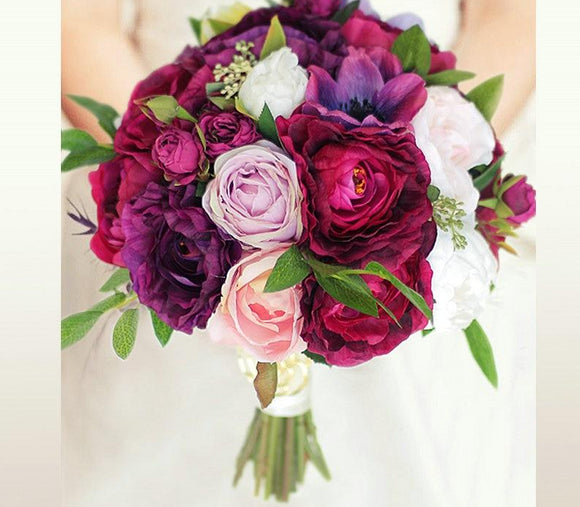 Dark Purple Bride Bouquet
